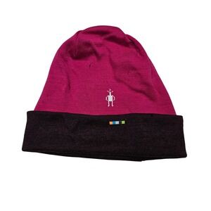 Smartwool Merino Wool Beanie Trashed Winter Hat Purple Reversible Soft Knit